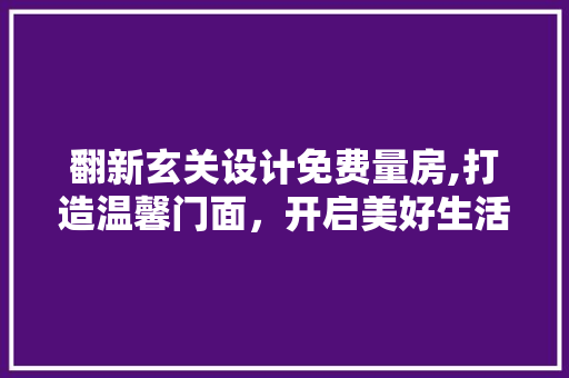 翻新玄关设计免费量房,打造温馨门面，开启美好生活