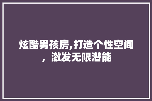 炫酷男孩房,打造个性空间，激发无限潜能