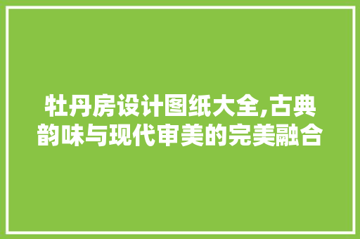 牡丹房设计图纸大全,古典韵味与现代审美的完美融合