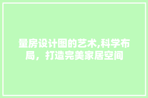 量房设计图的艺术,科学布局，打造完美家居空间 庭院装修