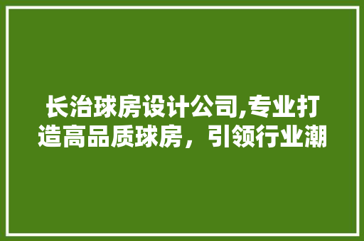 长治球房设计公司,专业打造高品质球房，引领行业潮流