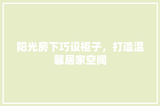 阳光房下巧设柜子，打造温馨居家空间 景观设计