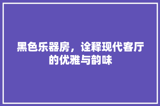 黑色乐器房，诠释现代客厅的优雅与韵味 地面装修