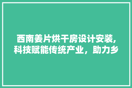 西南姜片烘干房设计安装,科技赋能传统产业，助力乡村振兴