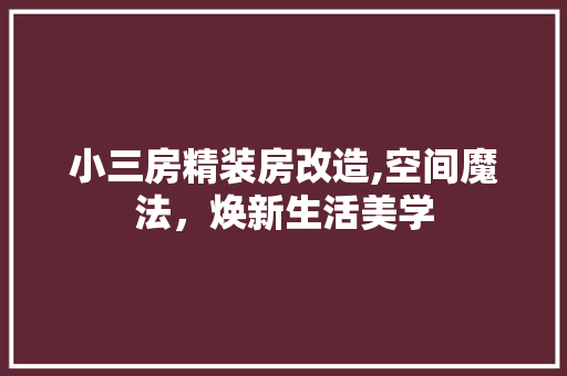 小三房精装房改造,空间魔法，焕新生活美学