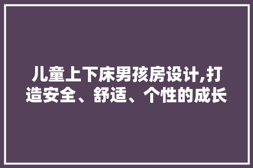 儿童上下床男孩房设计,打造安全、舒适、个性的成长空间 隔断设计