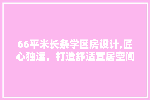66平米长条学区房设计,匠心独运，打造舒适宜居空间 建筑设计