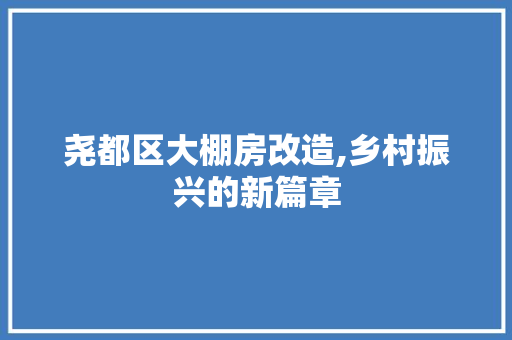 尧都区大棚房改造,乡村振兴的新篇章