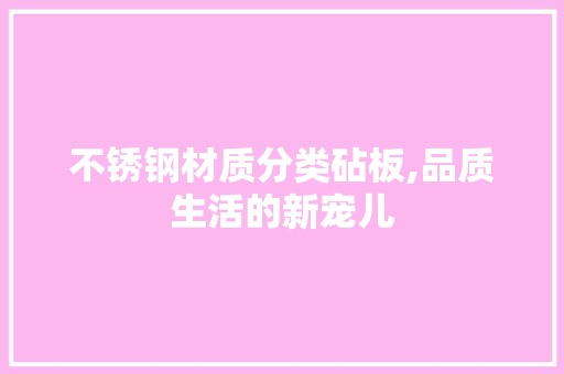不锈钢材质分类砧板,品质生活的新宠儿