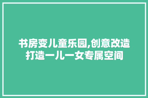 书房变儿童乐园,创意改造打造一儿一女专属空间