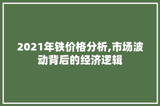 2021年铁价格分析,市场波动背后的经济逻辑
