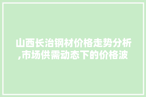 山西长治钢材价格走势分析,市场供需动态下的价格波动