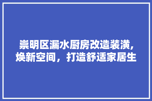 崇明区漏水厨房改造装潢,焕新空间，打造舒适家居生活 墙面装饰