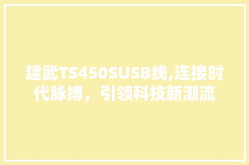 建武TS450SUSB线,连接时代脉搏，引领科技新潮流