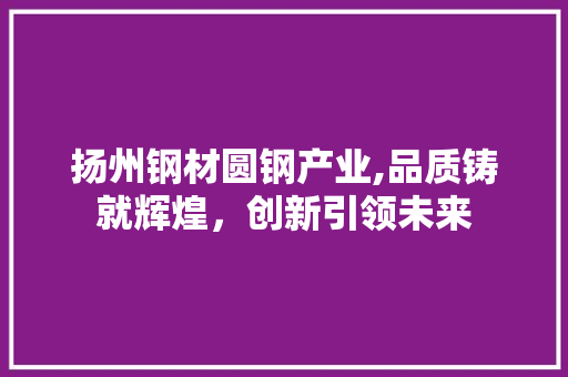 扬州钢材圆钢产业,品质铸就辉煌，创新引领未来 地面装修