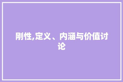 刚性,定义、内涵与价值讨论