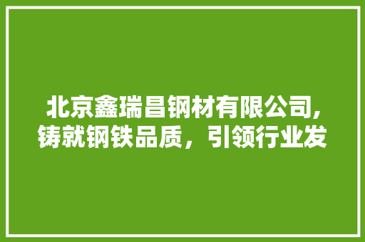 北京鑫瑞昌钢材有限公司,铸就钢铁品质，引领行业发展