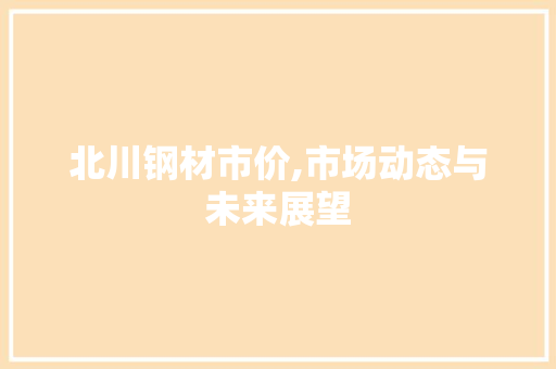 北川钢材市价,市场动态与未来展望 装修攻略