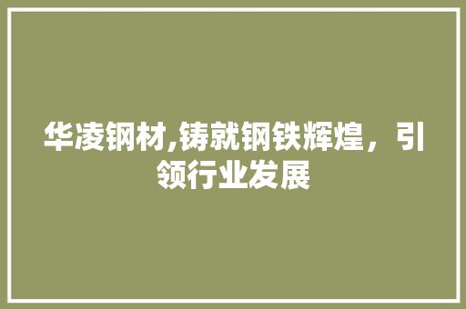 华凌钢材,铸就钢铁辉煌，引领行业发展 隔断设计