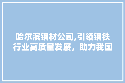哈尔滨钢材公司,引领钢铁行业高质量发展，助力我国建筑事业腾飞