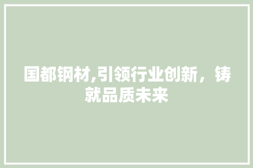 国都钢材,引领行业创新，铸就品质未来