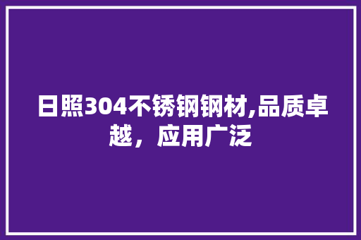 日照304不锈钢钢材,品质卓越，应用广泛