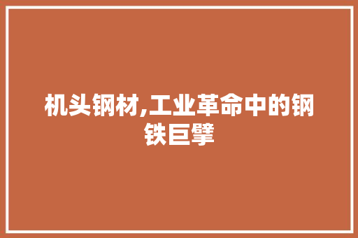 机头钢材,工业革命中的钢铁巨擘 门窗装修