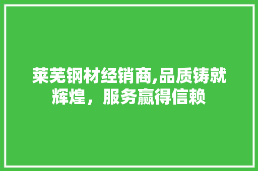 莱芜钢材经销商,品质铸就辉煌，服务赢得信赖