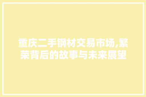 重庆二手钢材交易市场,繁荣背后的故事与未来展望