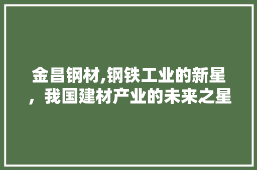金昌钢材,钢铁工业的新星，我国建材产业的未来之星