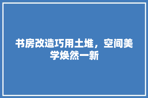 书房改造巧用土堆，空间美学焕然一新