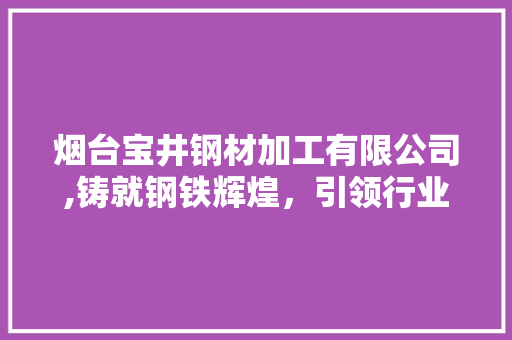 烟台宝井钢材加工有限公司,铸就钢铁辉煌，引领行业发展