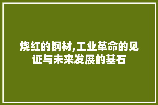 烧红的钢材,工业革命的见证与未来发展的基石