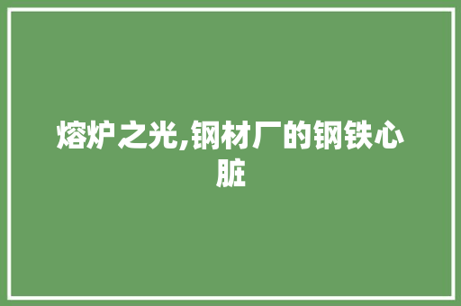 熔炉之光,钢材厂的钢铁心脏