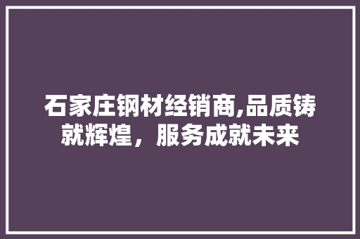 石家庄钢材经销商,品质铸就辉煌，服务成就未来