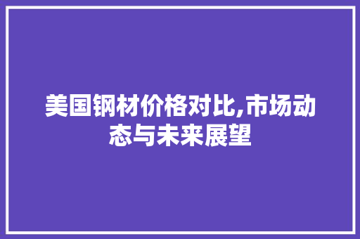 美国钢材价格对比,市场动态与未来展望