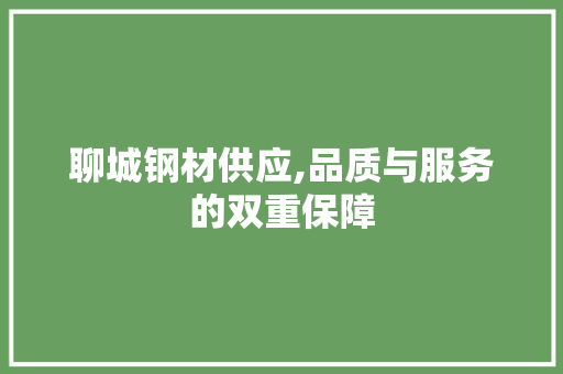 聊城钢材供应,品质与服务的双重保障
