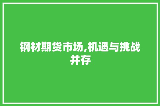 钢材期货市场,机遇与挑战并存