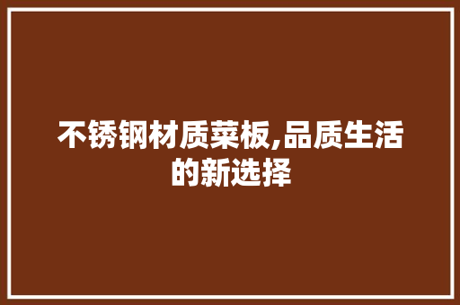 不锈钢材质菜板,品质生活的新选择 门窗装修