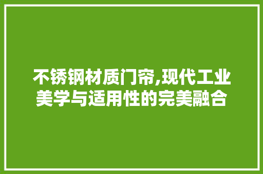 不锈钢材质门帘,现代工业美学与适用性的完美融合 隔断设计