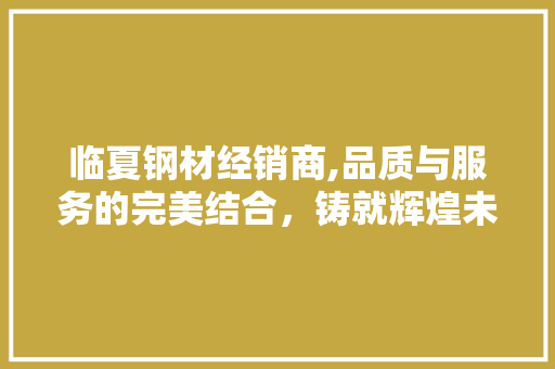 临夏钢材经销商,品质与服务的完美结合，铸就辉煌未来