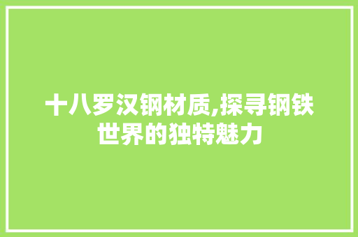 十八罗汉钢材质,探寻钢铁世界的独特魅力 墙面装饰