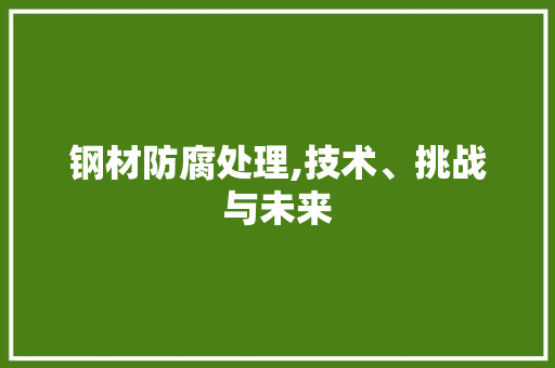 钢材防腐处理,技术、挑战与未来 隔断设计