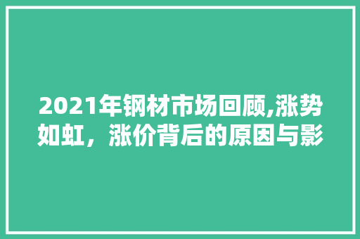 2021年钢材市场回顾,涨势如虹，涨价背后的原因与影响 隔断设计