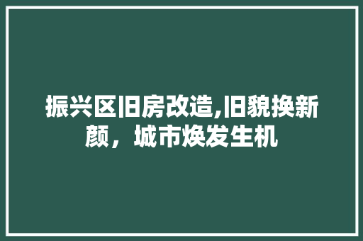 振兴区旧房改造,旧貌换新颜，城市焕发生机