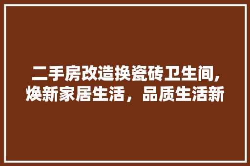 二手房改造换瓷砖卫生间,焕新家居生活，品质生活新起点