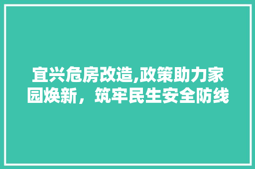 宜兴危房改造,政策助力家园焕新，筑牢民生安全防线