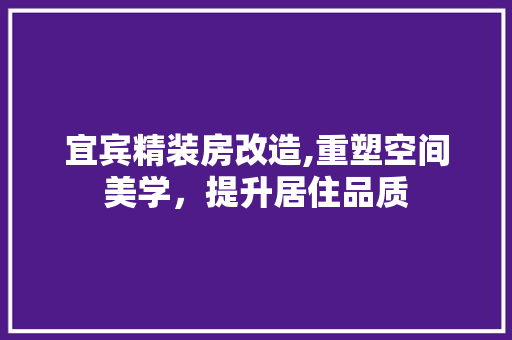 宜宾精装房改造,重塑空间美学，提升居住品质
