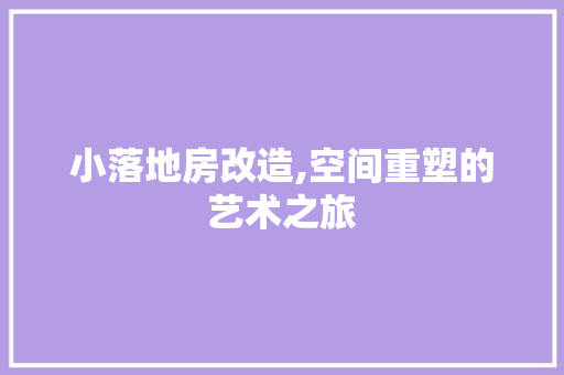 小落地房改造,空间重塑的艺术之旅