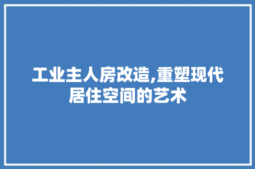工业主人房改造,重塑现代居住空间的艺术
